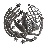 oil drum carving of mermaid 